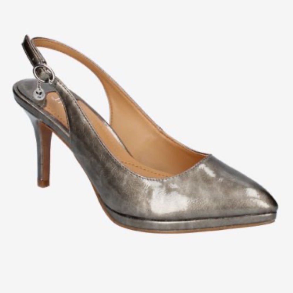 J.Renee Henza Taupe‎ Patent 
Leather Slingback Women's Pump Size 11 NWOT